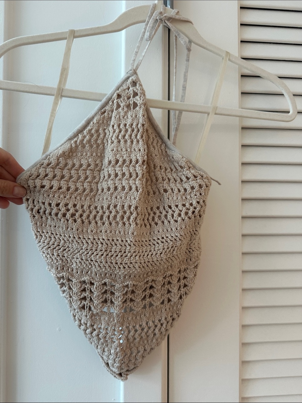 Abercrombie crochet knit halter top